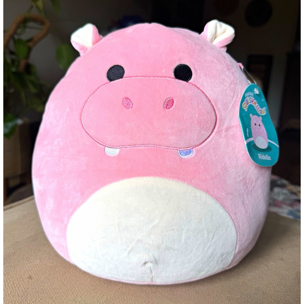 Squishmallows Ridelle Pink Hippo 12" Plush Kellytoy 2022 w/ Original Tag